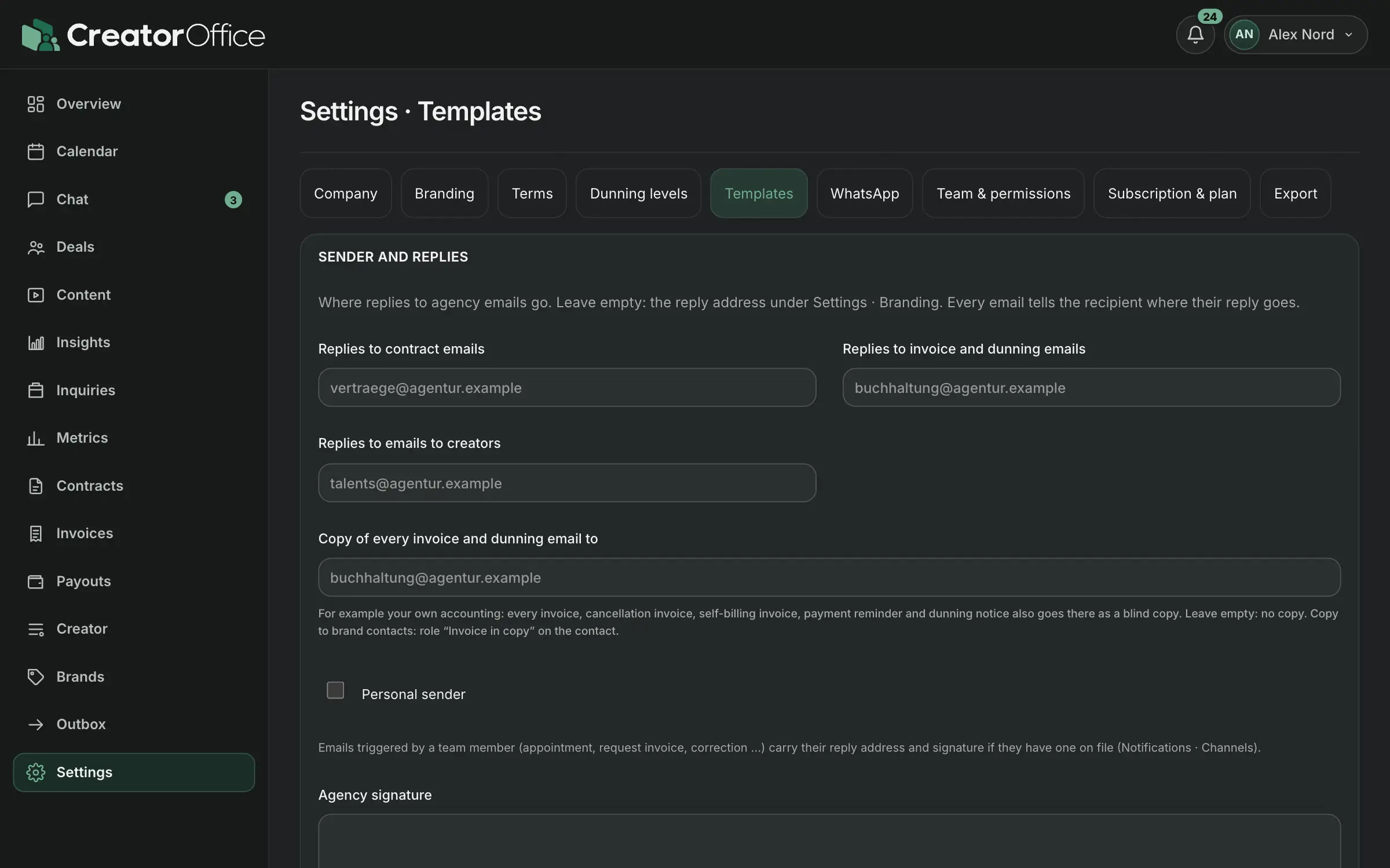 Contract templates with cooperation agreement, framework agreement and NDA.
