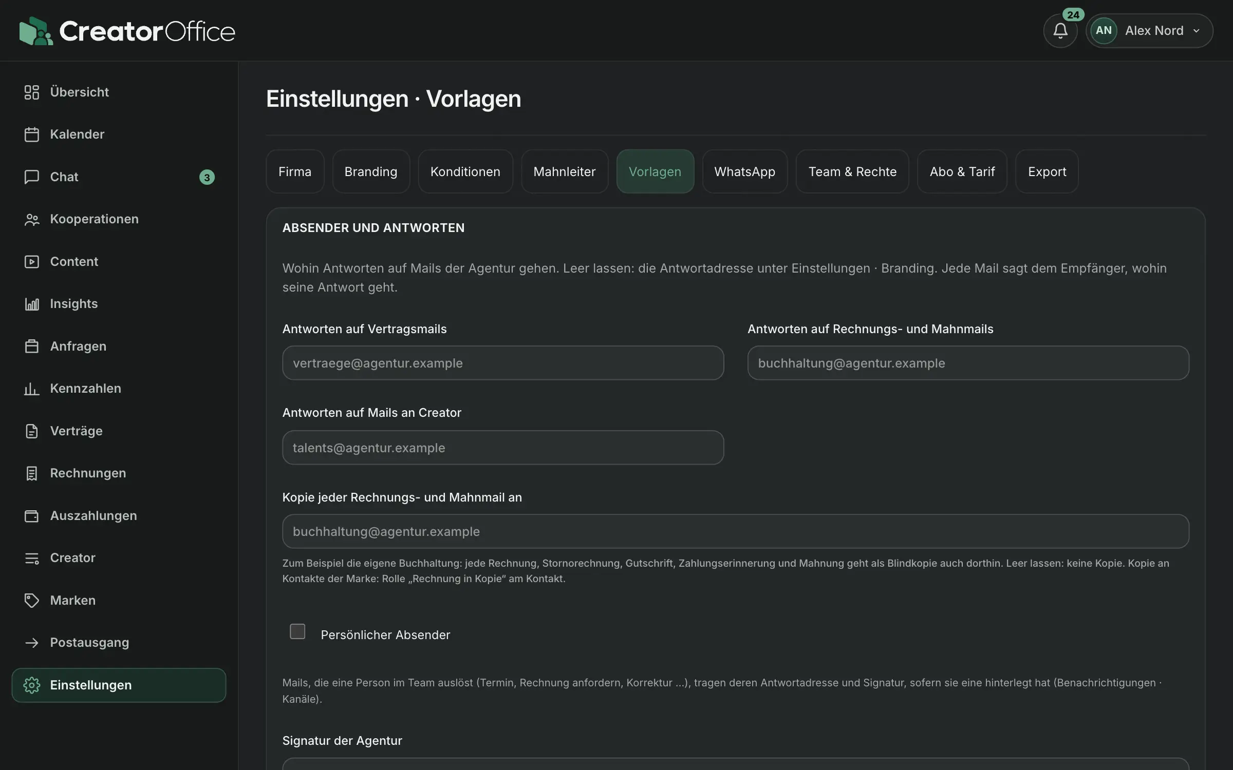 Vertragsvorlagen mit Kooperationsvertrag, Rahmenvertrag und Geheimhaltung.
